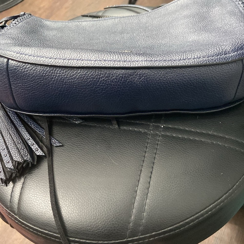 Coach dark navy blue  Crossbody Bag with Fringe - Picture 6 of 14